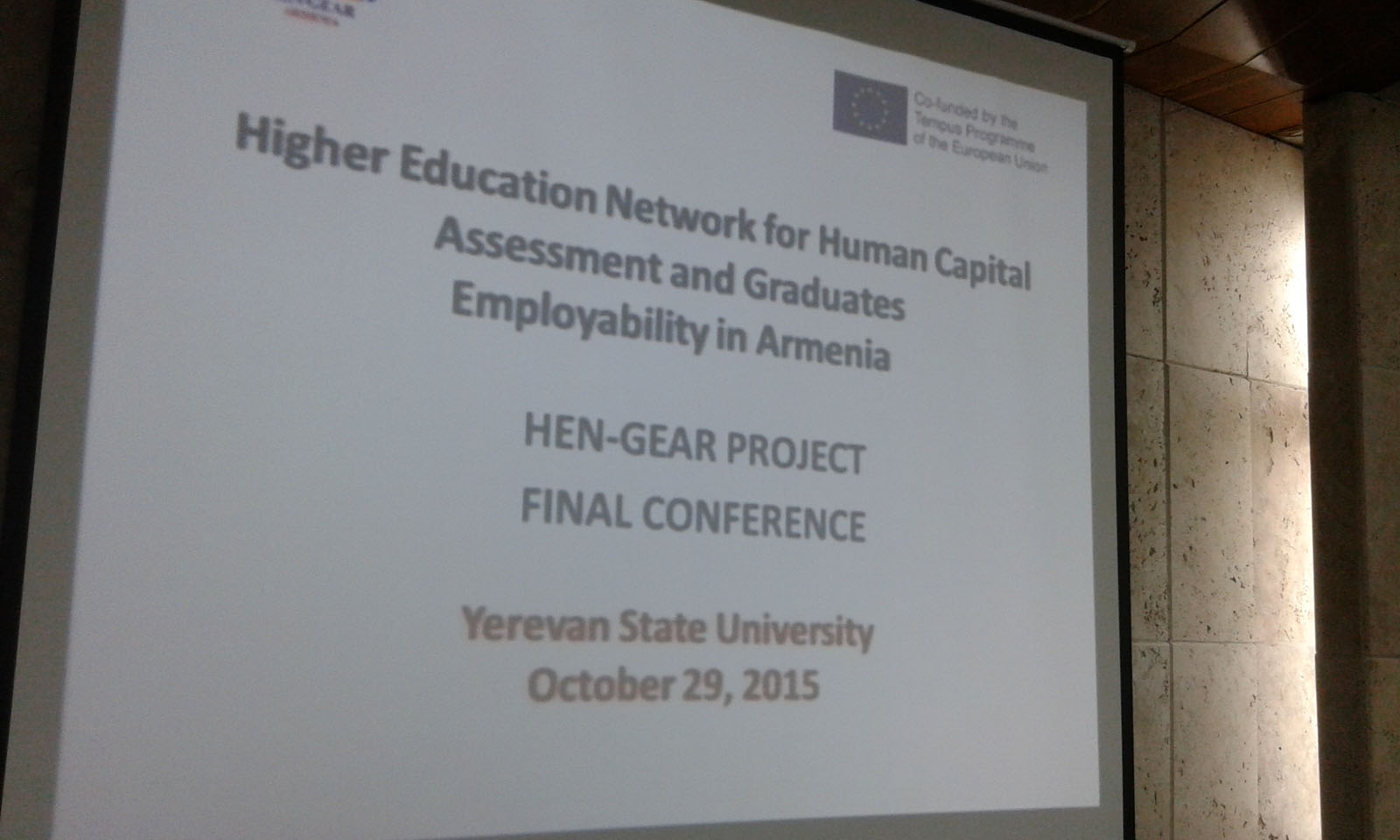 Hengear dissemination conference Yerevan oct 2015