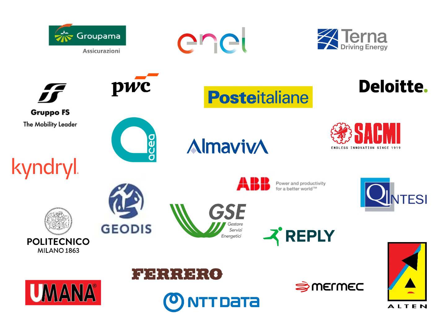 Loghi delle aziende partecipanti al Recruiting Day