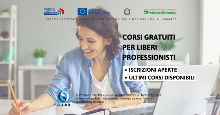 Ultimi corsi del percorso formativo gratuito rivolto ai liberi professionisti dell’Emilia-Romagna